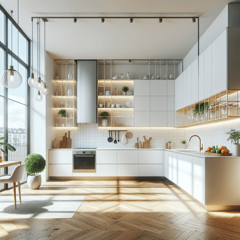 weiße Küche in L-Form-Bremen