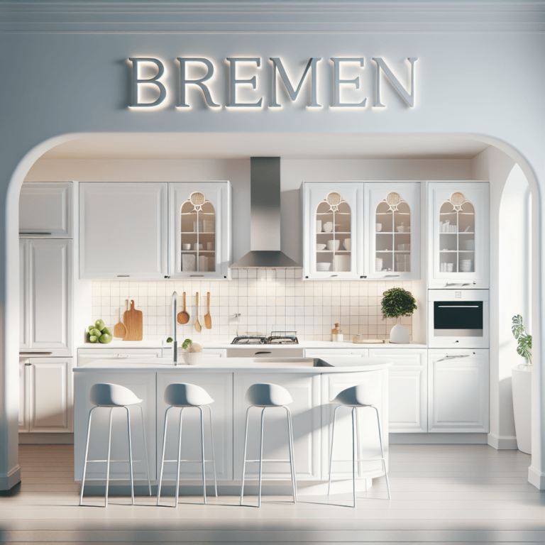 weiße Küche in U-Form-Bremen