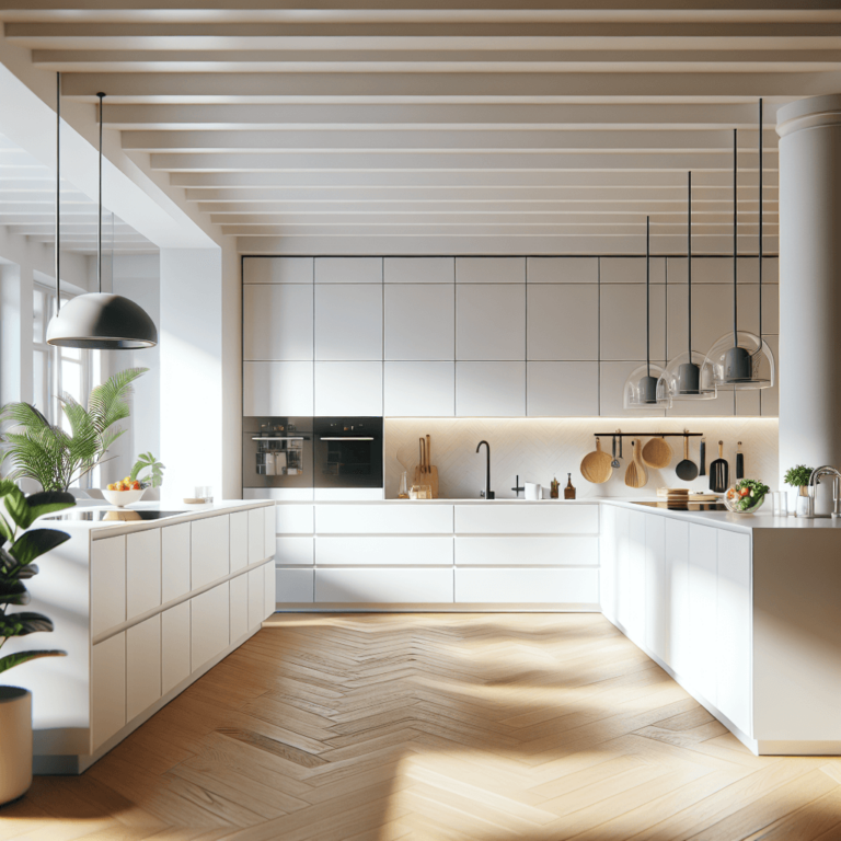 weiße Minimalismus Küche-Bremen