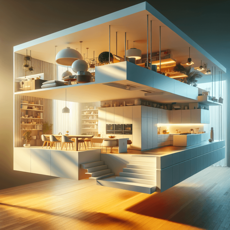 weiße Schwebende Küche-Bremen