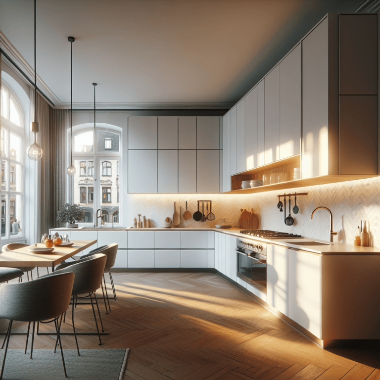 weiße einzeilige Küche-Bremen